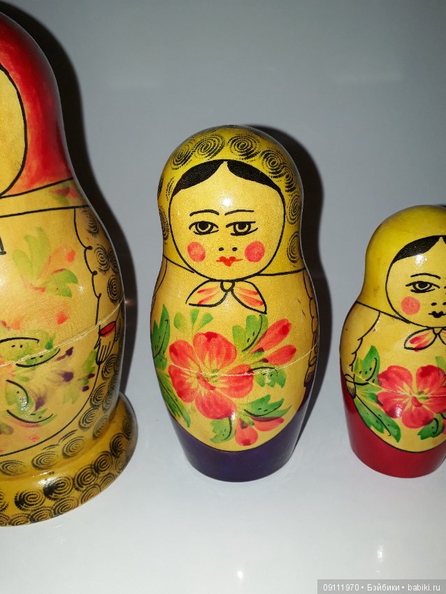 Советские матрёшки. Набор 6 штук. Горьковская фабрика ( этикетка). 1963 год (фото 7)