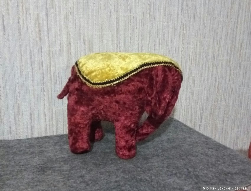 Слоник плюшевый ( до 15 февраля 1000р) (фото 2)