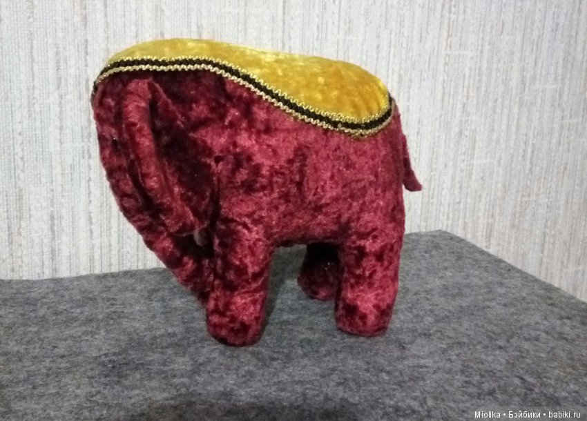 Слоник плюшевый ( до 15 февраля 1000р) (фото 3)