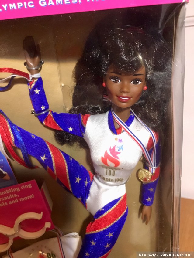 Барби олимпийская гимнастка афро / Olympic gymnast Barbie (фото 5)