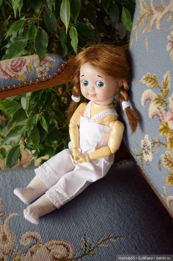 Винтажная реплика красотки-гуглика (Googly) J.D.K. 221 Kestner (фото 9)