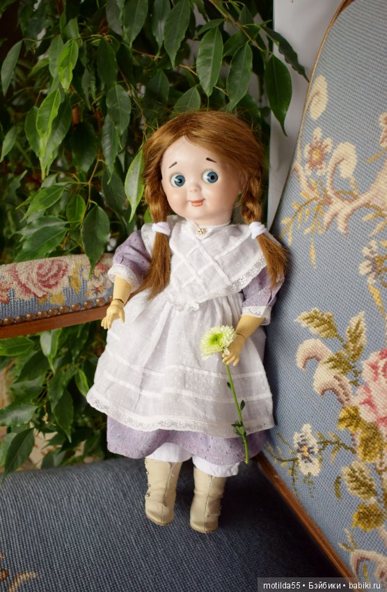 Винтажная реплика красотки-гуглика (Googly) J.D.K. 221 Kestner (фото 2)