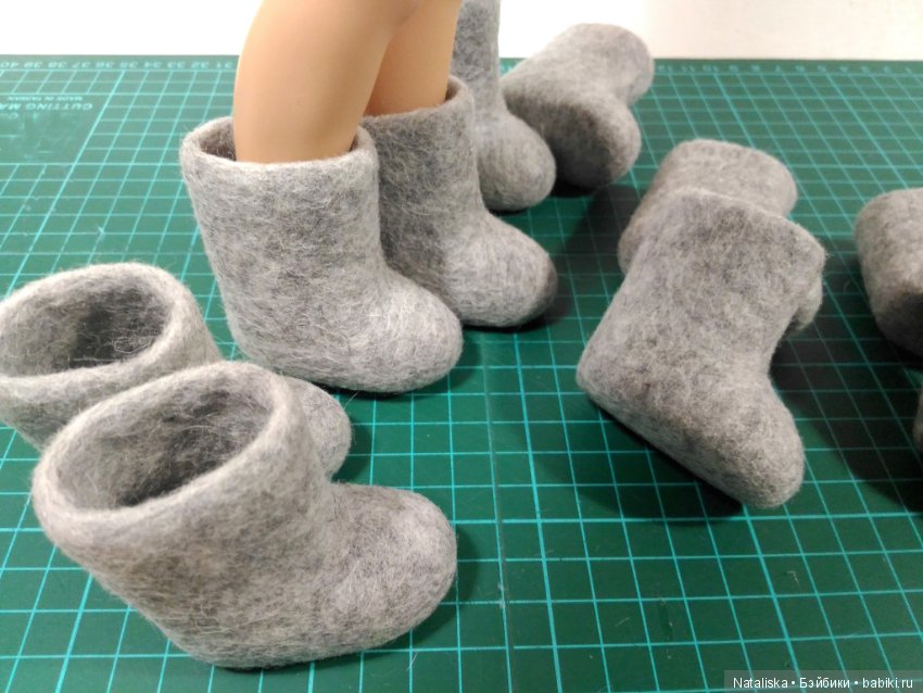 Валенки для кукол и игрушек, валенки Паола Рейна, кукловаленки 5см по стельке внутри