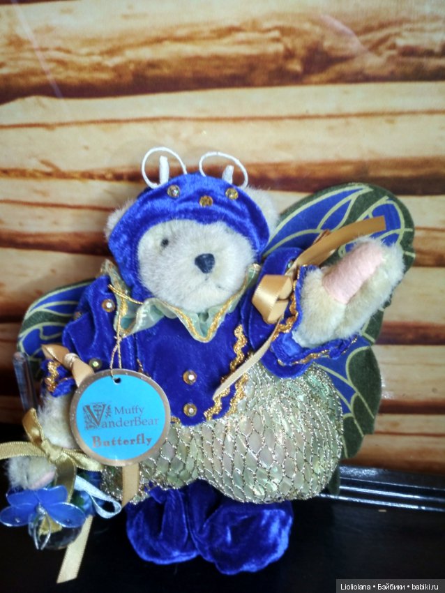 Медвежонок Muffy Vanderbear "Бабочка" от North American Bear Co (фото 6)