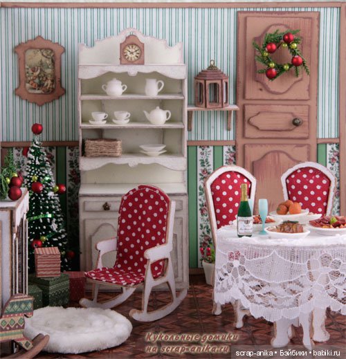 Набор-конструктор для румбокса "Новогодняя столовая" из серии "Кукольные домики" (фото 7)