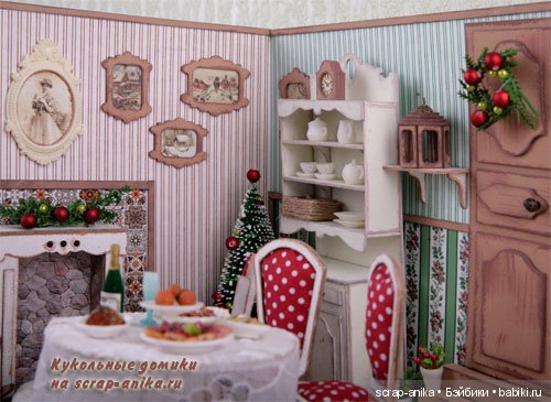 Набор-конструктор для румбокса "Новогодняя столовая" из серии "Кукольные домики" (фото 5)