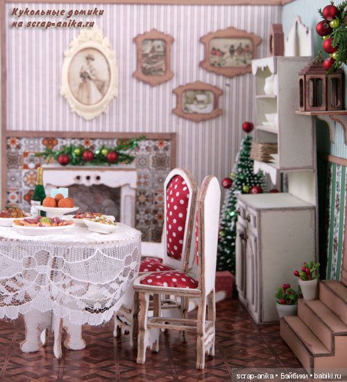 Набор-конструктор для румбокса "Новогодняя столовая" из серии "Кукольные домики" (фото 6)