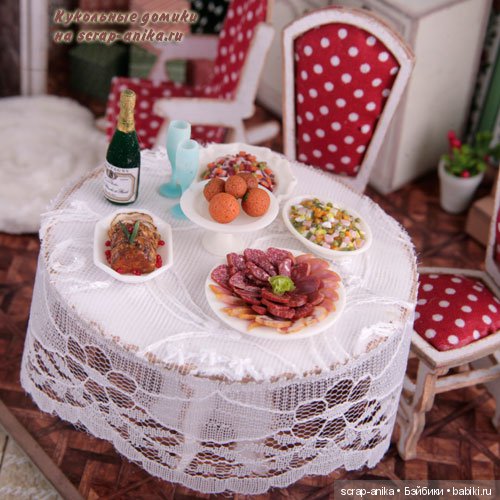 Набор-конструктор для румбокса "Новогодняя столовая" из серии "Кукольные домики" (фото 8)