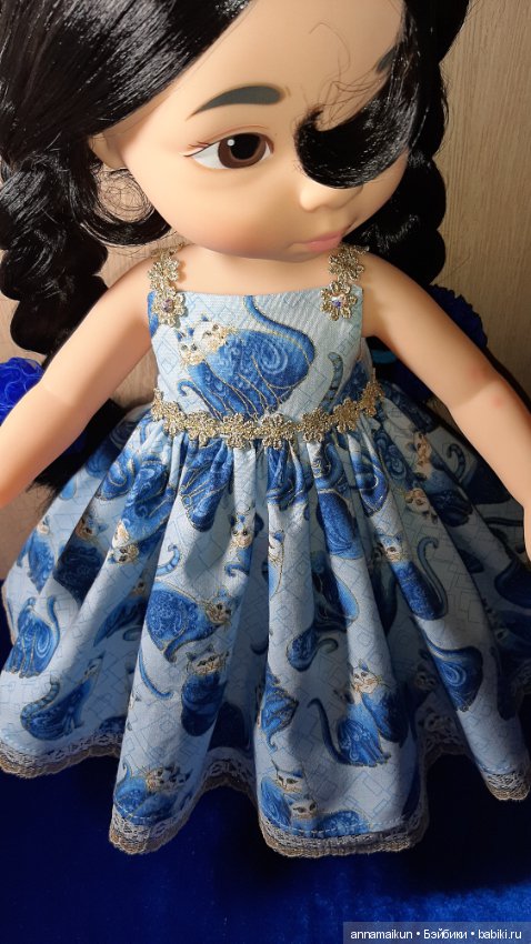 Платье для Диснеек.Нарядное и очень красивое ,ласковые,нежные,зимние котики (фото 5)