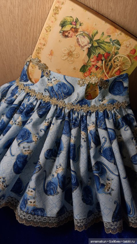 Платье для Диснеек.Нарядное и очень красивое ,ласковые,нежные,зимние котики (фото 7)