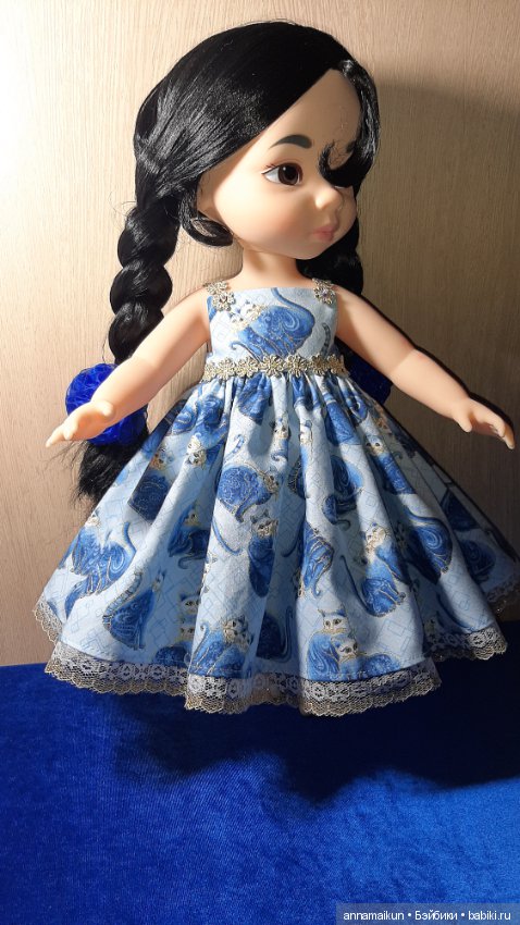 Платье для Диснеек.Нарядное и очень красивое ,ласковые,нежные,зимние котики (фото 6)