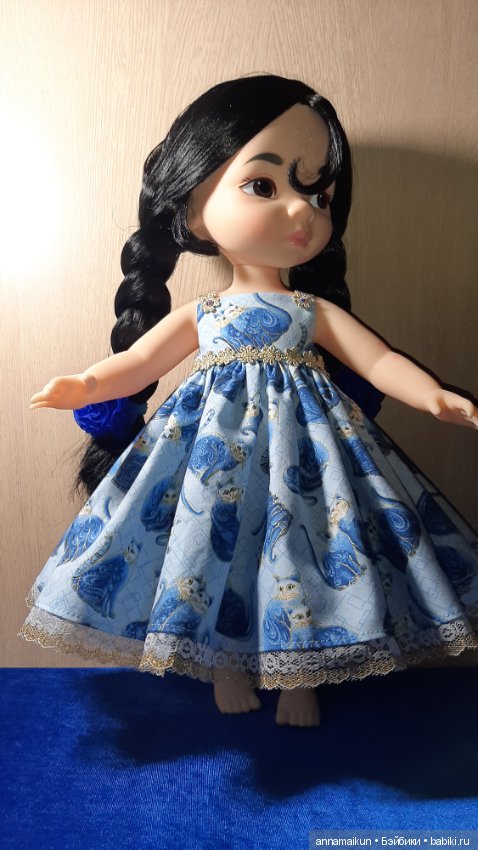 Платье для Диснеек.Нарядное и очень красивое ,ласковые,нежные,зимние котики (фото 9)