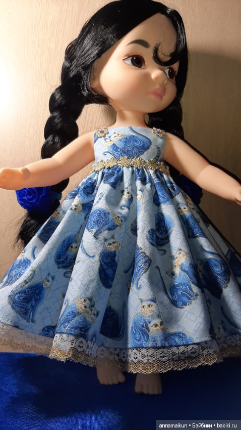 Платье для Диснеек.Нарядное и очень красивое ,ласковые,нежные,зимние котики (фото 8)