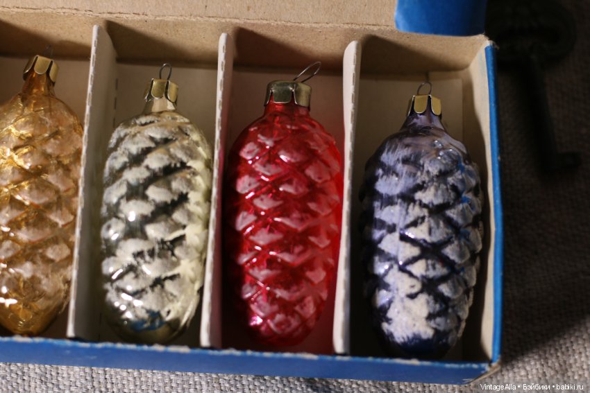 Набор елочных украшений шишки, Завидовская фабрика игрушек (фото 5)
