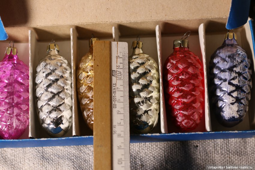 Набор елочных украшений шишки, Завидовская фабрика игрушек