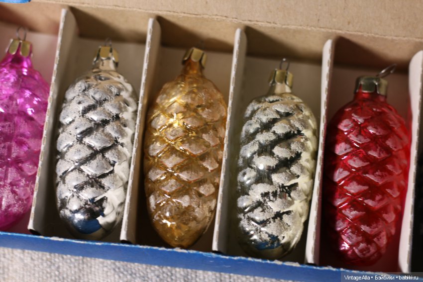 Набор елочных украшений шишки, Завидовская фабрика игрушек (фото 3)