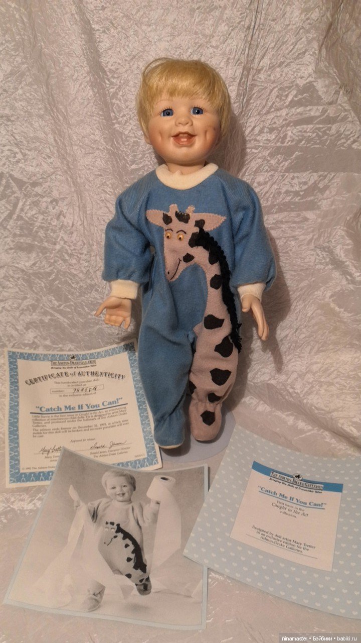 Мальчик с ямочками на щечках из коллекции Ashton Drake 1992 год