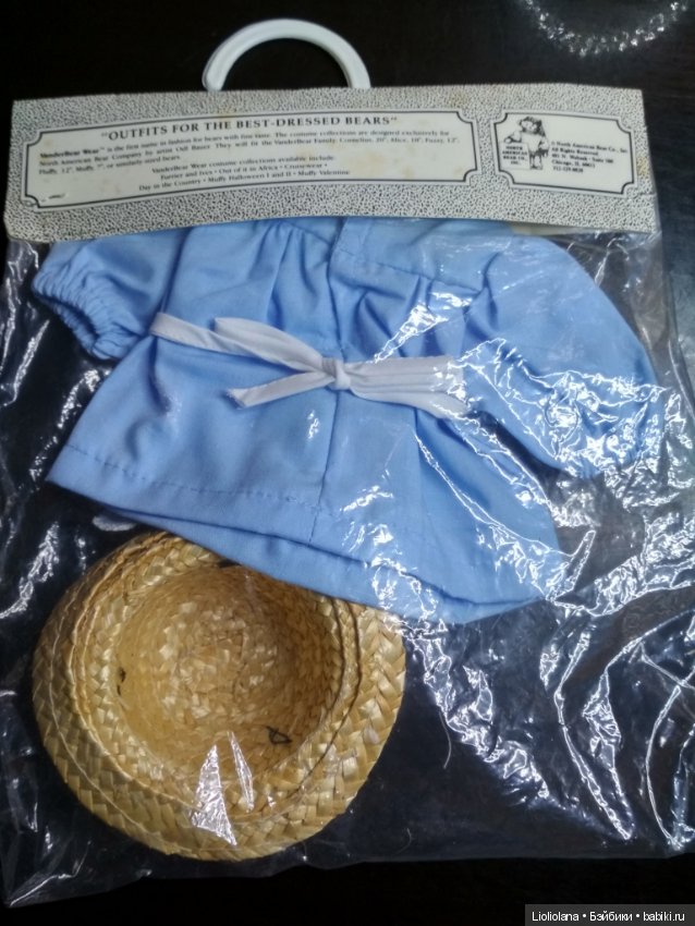 Аутфит для медведей Muffy Vanderbear. Платье и шляпка (фото 4)