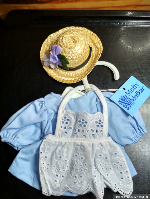 Аутфит для медведей Muffy Vanderbear. Платье и шляпка (фото 2)