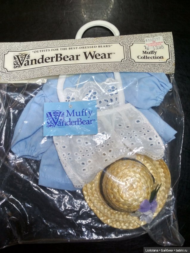 Аутфит для медведей Muffy Vanderbear. Платье и шляпка (фото 6)