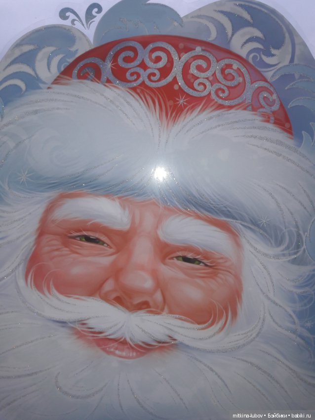 Наклейка на окно Дед Мороз и Снегурочка (фото 3)