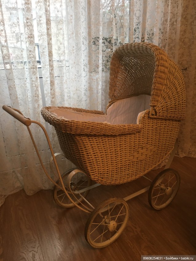 Большая плетённая коляска - реплика (фото 5)