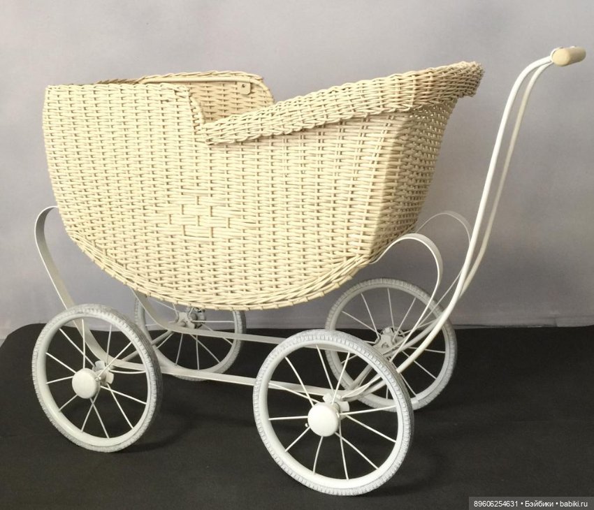 Большая плетённая коляска - реплика (фото 2)