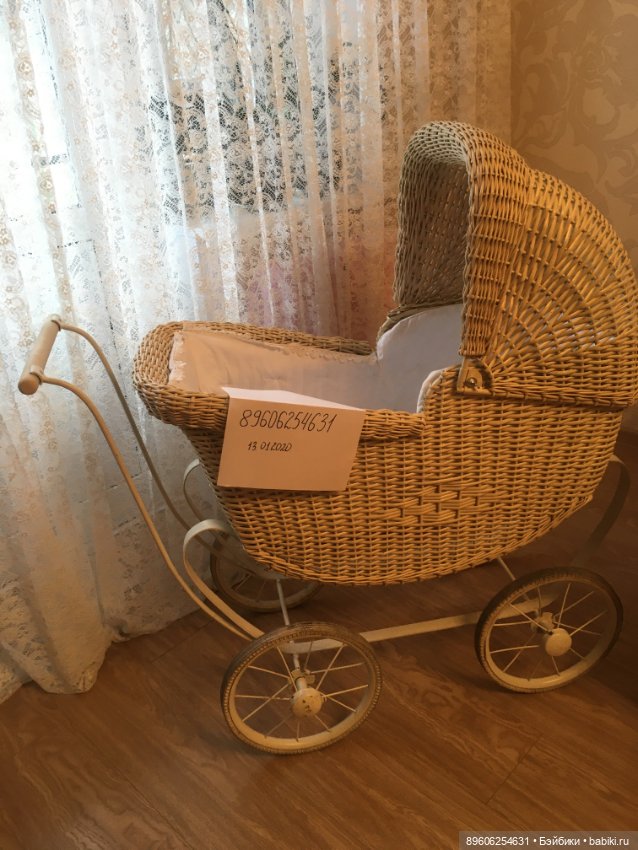 Большая плетённая коляска - реплика (фото 7)