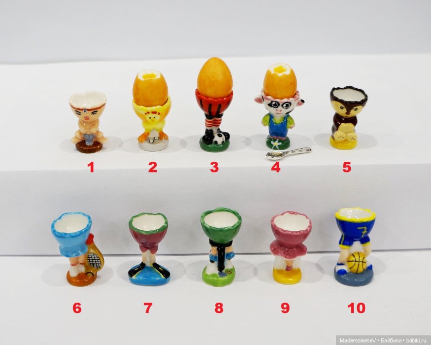 Подставки под яички. Французская фарфоровая миниатюра