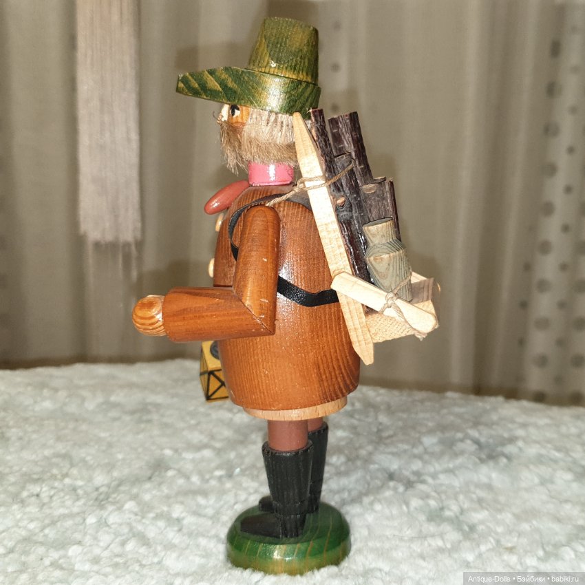 Винтажная фигурка Erzgebirgische Volkskunst, дровосек (фото 6)