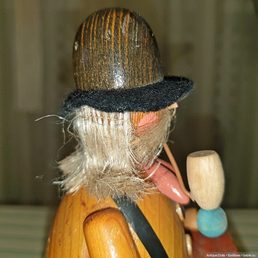 Винтажная фигурка Erzgebirgische Volkskunst, шарманьщик (фото 8)