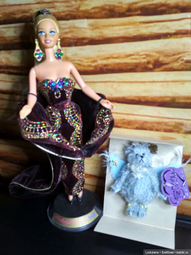 Миниатюрный медвежонок Снежинка от Annette Funicello Bear Co. 10 см. Мохер (фото 10)