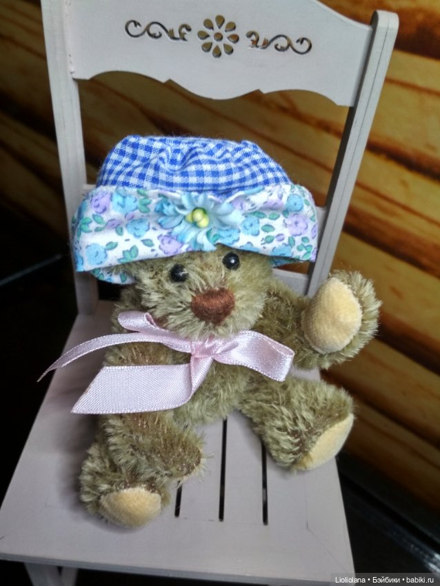 Медвежонок от Annette Funicello Bear. 100% мохер. 14 см (фото 4)