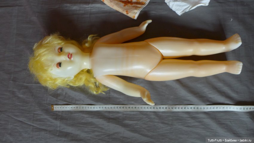 Кукла СССР с зубками,Людмила,Саратовская ф-ка игрушек,60 см (фото 7)