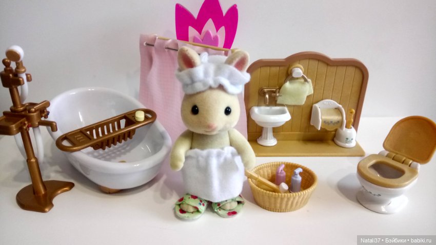 Набор sylvanian families мебель для ванной комнаты 5286