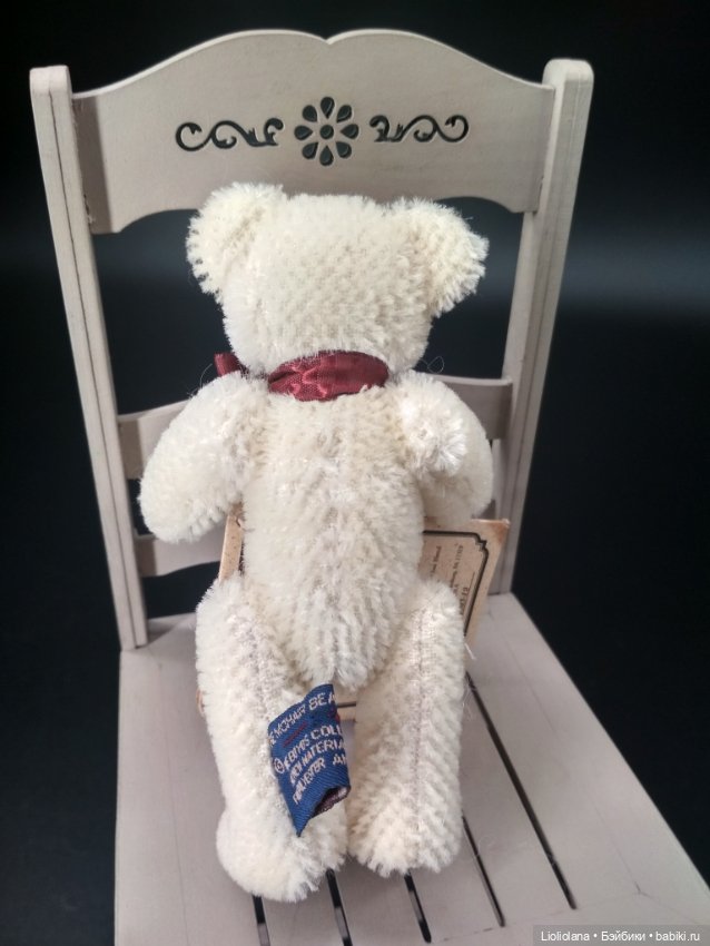 Белоснежный мохеровый медвежонок от Boyds Bears Co. 12 см (фото 6)