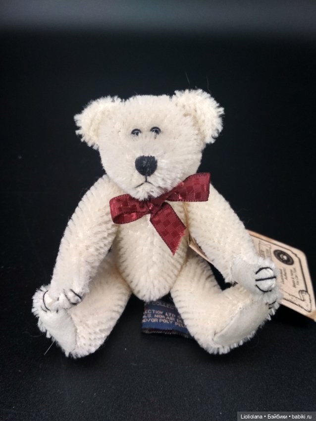 Белоснежный мохеровый медвежонок от Boyds Bears Co. 12 см (фото 8)