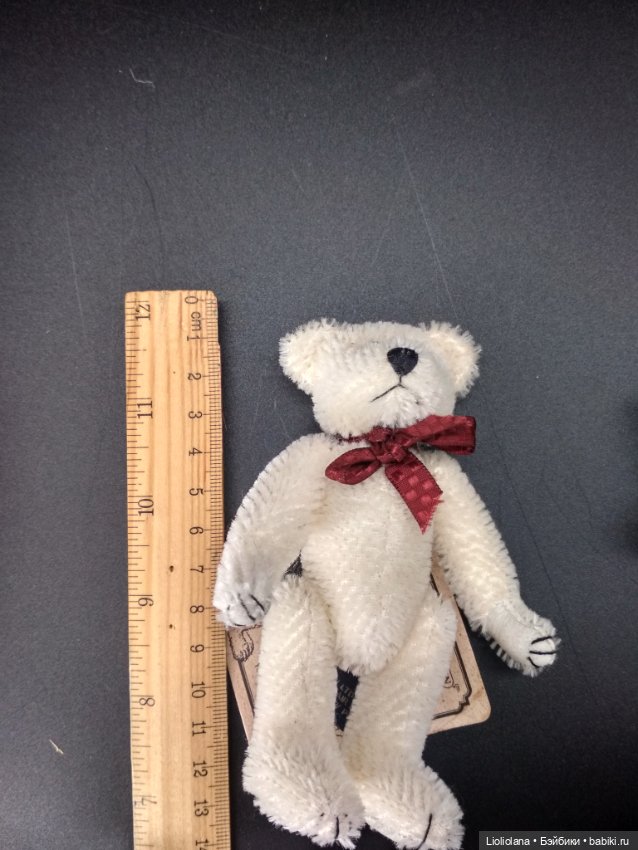Белоснежный мохеровый медвежонок от Boyds Bears Co. 12 см (фото 3)