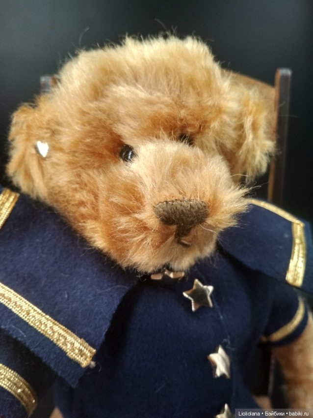 Винтажный медвежонок Матрос от Barbara McConnell. 100% мохер (фото 7)