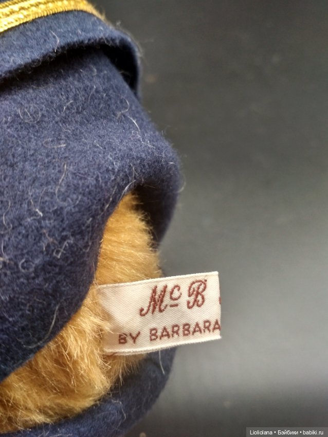 Винтажный медвежонок Матрос от Barbara McConnell. 100% мохер (фото 6)