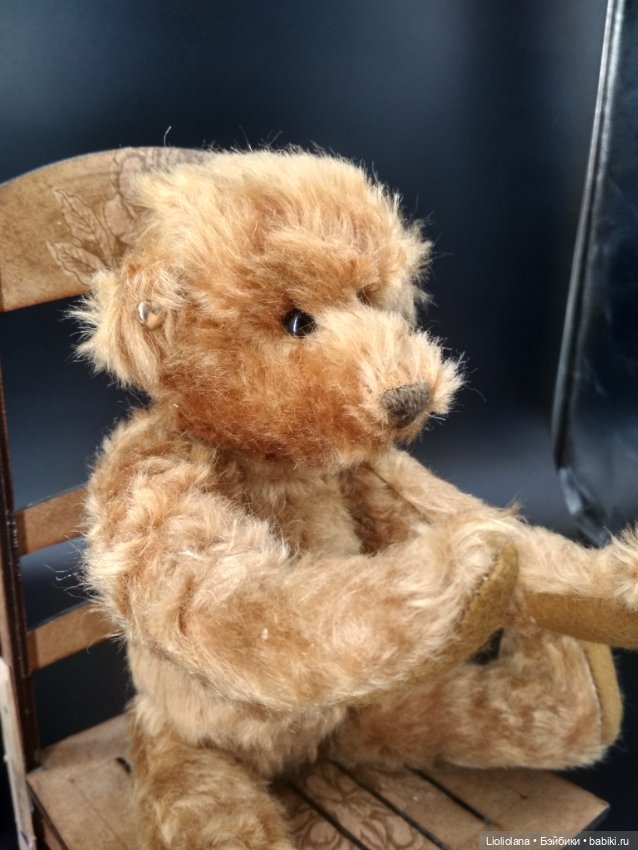 Винтажный медвежонок Матрос от Barbara McConnell. 100% мохер (фото 9)