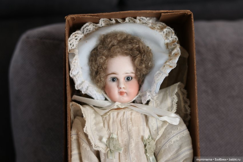 Антикварная ранняя Closed Mouth Pouty Sonneberg Antique Bebe by ABG. 28cm (фото 4)