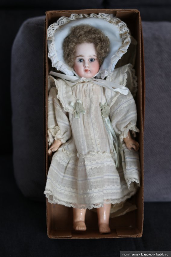 Антикварная ранняя Closed Mouth Pouty Sonneberg Antique Bebe by ABG. 28cm (фото 8)
