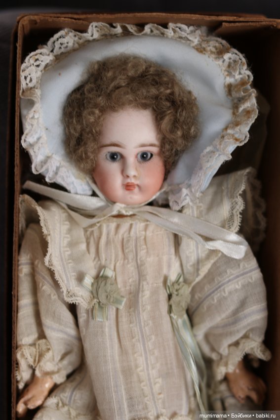 Антикварная ранняя Closed Mouth Pouty Sonneberg Antique Bebe by ABG. 28cm (фото 10)