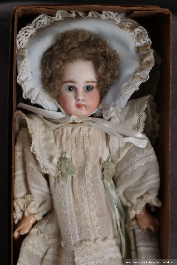 Антикварная ранняя Closed Mouth Pouty Sonneberg Antique Bebe by ABG. 28cm