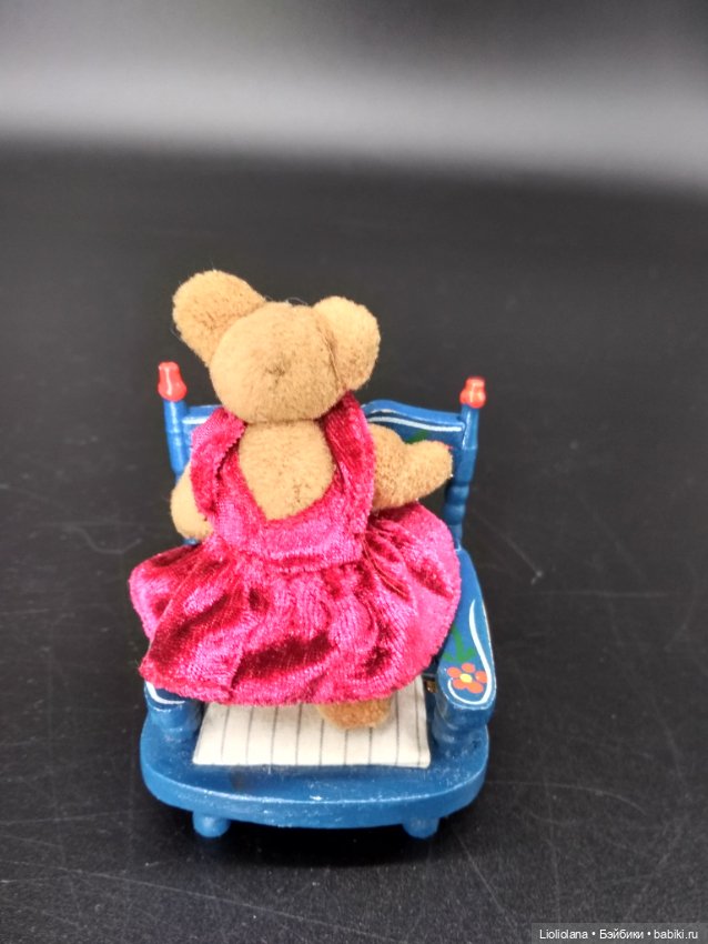 Миниатюрный винтажный медвежонок - девочка от Boyds Bears Co. 6 см (фото 4)