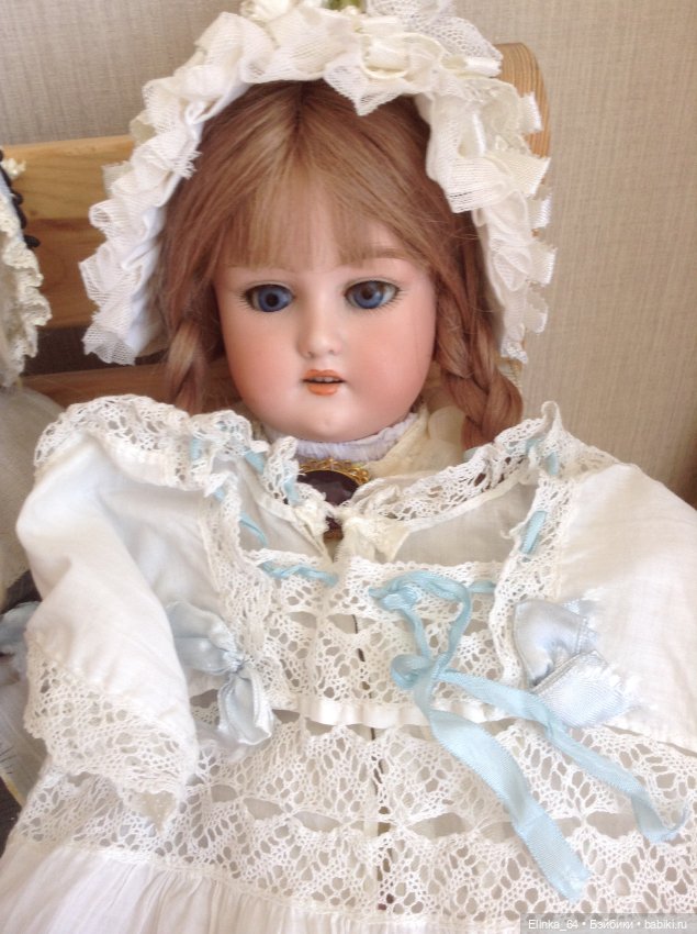 Нежное платье для антикварной куклы. Снижена цена (фото 10)