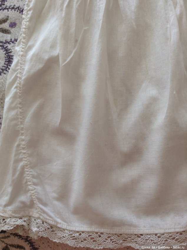 Нежное платье для антикварной куклы. Снижена цена (фото 3)