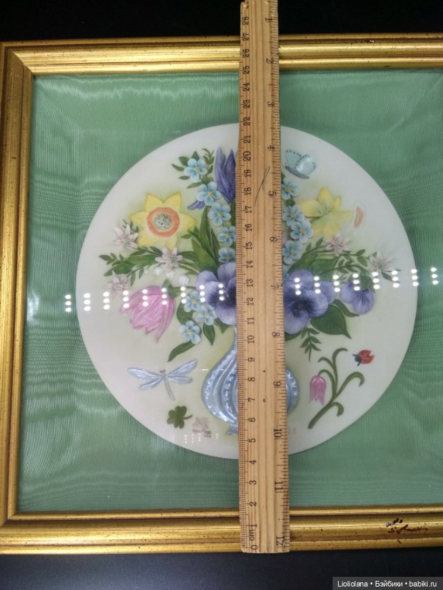 Фарфоровое панно с цветочной композицией #1 от Cybis. США (фото 6)