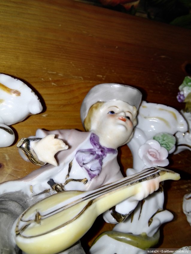 Статуэтки. Подсвечники, пара. Музыканты. Япония (фото 9)